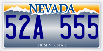 NV license plate 52A555