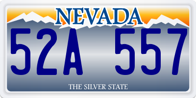 NV license plate 52A557