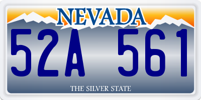 NV license plate 52A561