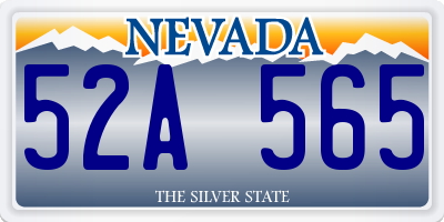 NV license plate 52A565