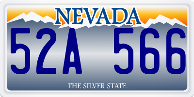 NV license plate 52A566
