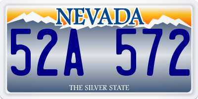 NV license plate 52A572