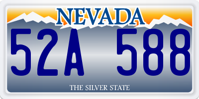 NV license plate 52A588