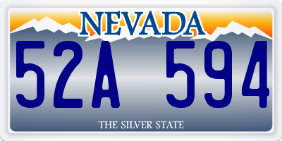 NV license plate 52A594