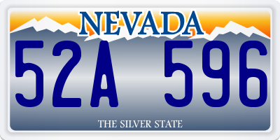 NV license plate 52A596