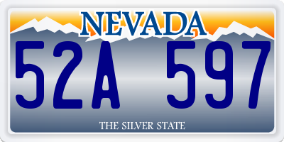 NV license plate 52A597