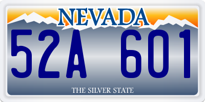 NV license plate 52A601