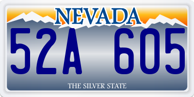 NV license plate 52A605