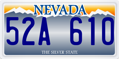 NV license plate 52A610