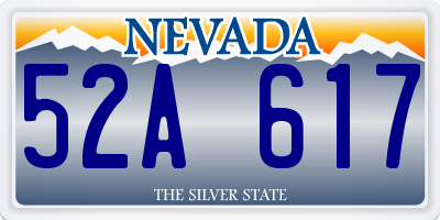 NV license plate 52A617