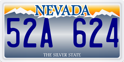 NV license plate 52A624