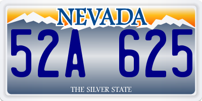 NV license plate 52A625