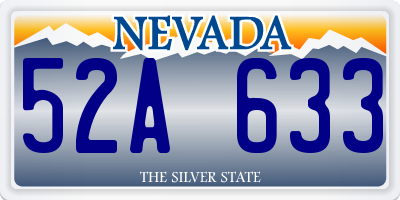 NV license plate 52A633