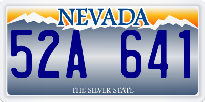 NV license plate 52A641