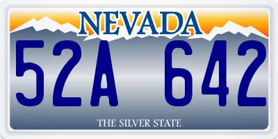 NV license plate 52A642