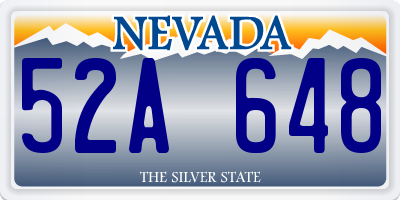 NV license plate 52A648