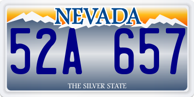 NV license plate 52A657