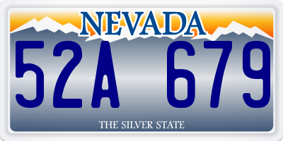 NV license plate 52A679