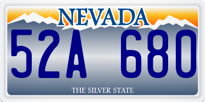 NV license plate 52A680