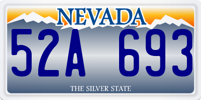 NV license plate 52A693