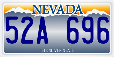 NV license plate 52A696