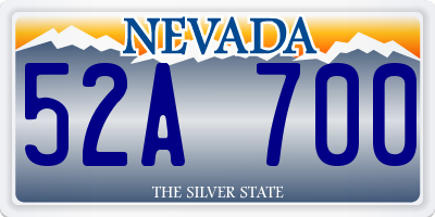 NV license plate 52A700