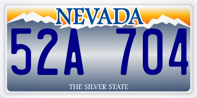 NV license plate 52A704