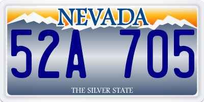 NV license plate 52A705