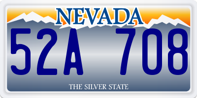 NV license plate 52A708