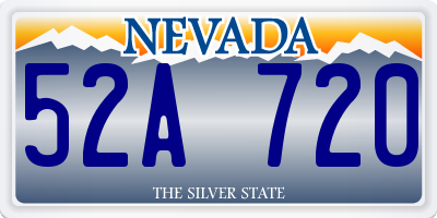 NV license plate 52A720