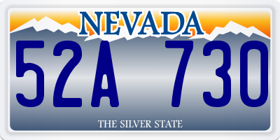 NV license plate 52A730