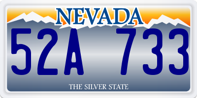 NV license plate 52A733