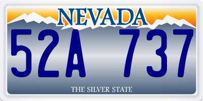 NV license plate 52A737