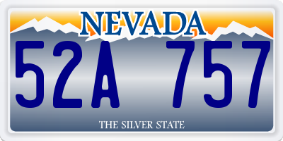 NV license plate 52A757