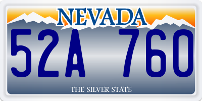 NV license plate 52A760