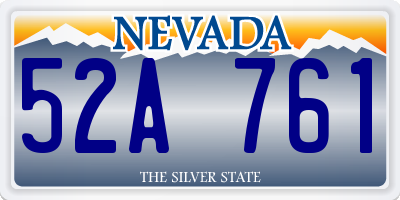 NV license plate 52A761