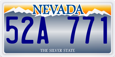 NV license plate 52A771