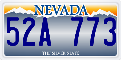 NV license plate 52A773