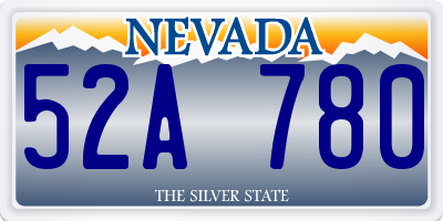NV license plate 52A780