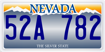NV license plate 52A782