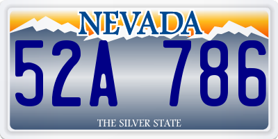 NV license plate 52A786