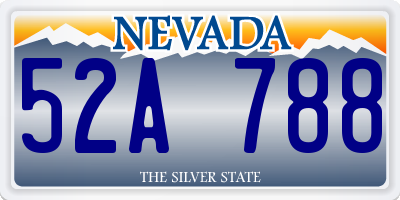 NV license plate 52A788