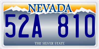 NV license plate 52A810