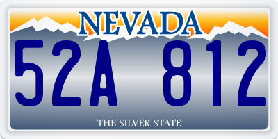 NV license plate 52A812