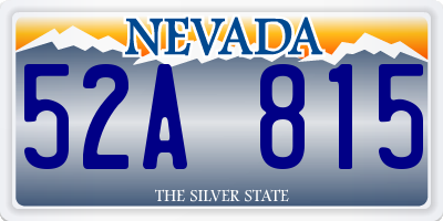 NV license plate 52A815