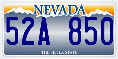 NV license plate 52A850