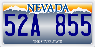 NV license plate 52A855