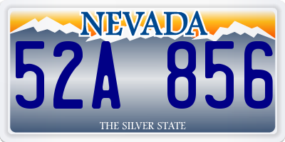 NV license plate 52A856