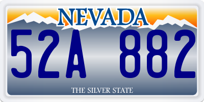 NV license plate 52A882