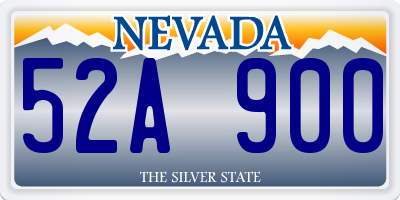 NV license plate 52A900